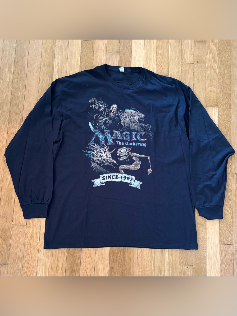 Magic The Gathering Shirt Mens 2XL Black Long Sleeve Retro Graphic Tee 2020